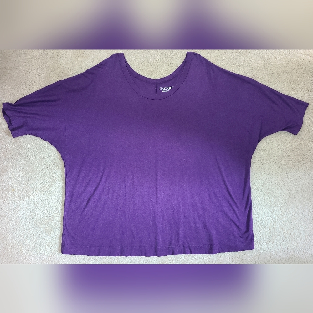 Lane Bryant Purple Women's Plus Size Pajama/Lounge Top Shirt- Sz 3x 3xl 26/28W